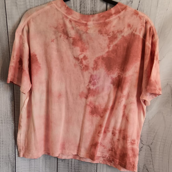 Rad Vibes Only | Pink Tie-Dye STAY RAD Graphic Cropped Boxy T-Shirt - Picture 3 of 7